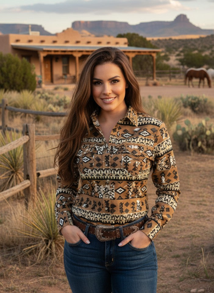 Women's Snap Button Shirt