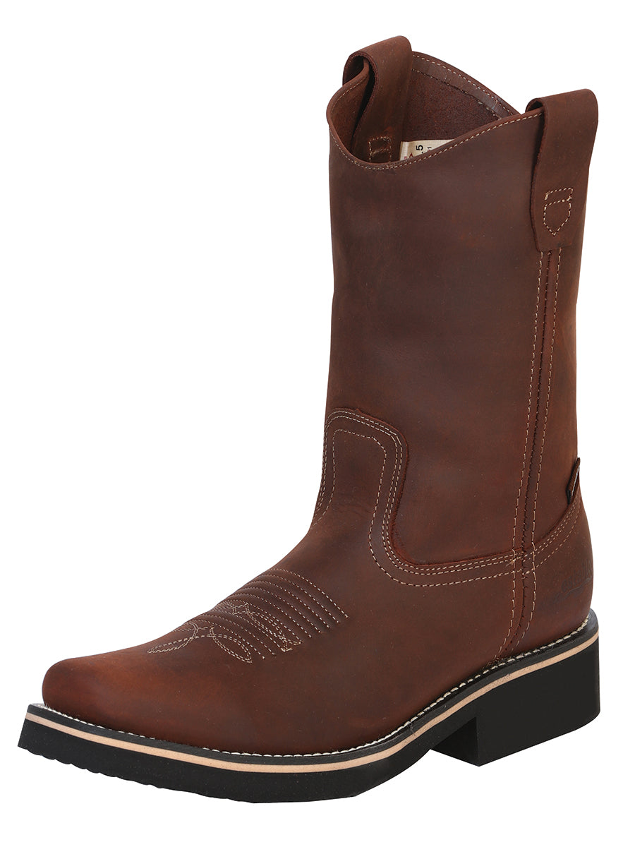Establo Men’s Work Boot - Crazy Leather in Brown 41531