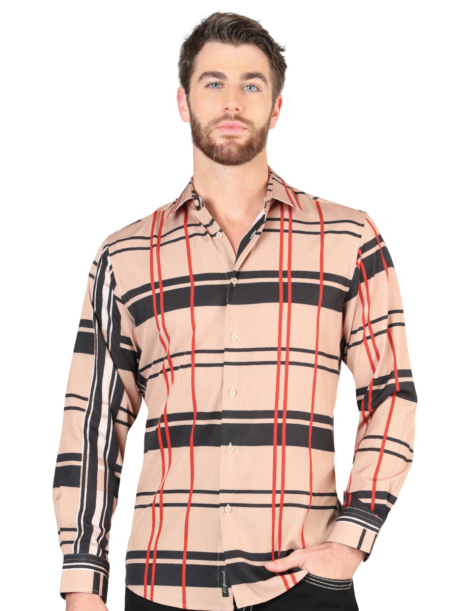 El General Khaki Casual Long-Sleeve Shirt 44599