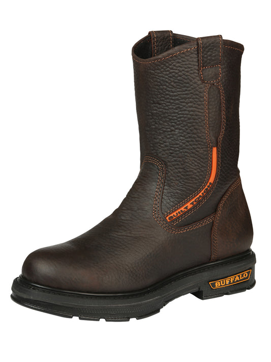 Buffalo & Bull Men’s Work Boots with Toe Cap Bovine Leather - Rino  Moka 45260