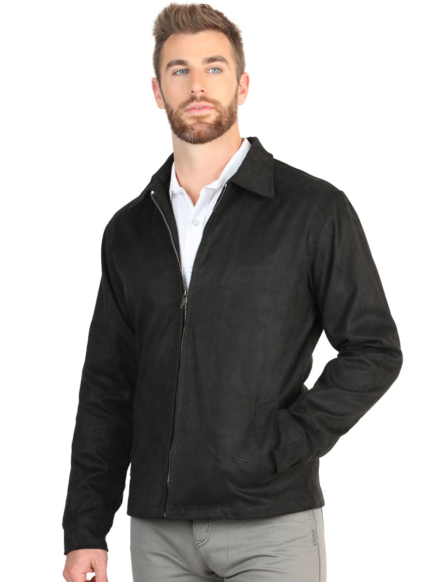 El General Men’s Suede Jacket - Black 45648