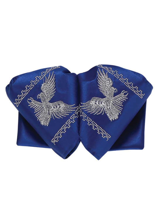 Adult 
Mexican Charro Bow Tie 100% Polyester Royal Blue/Silver  600121