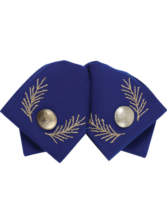 Adult 
Mexican Charro Bow Tie 100% Polyester Royal Blue/Silver  601105
