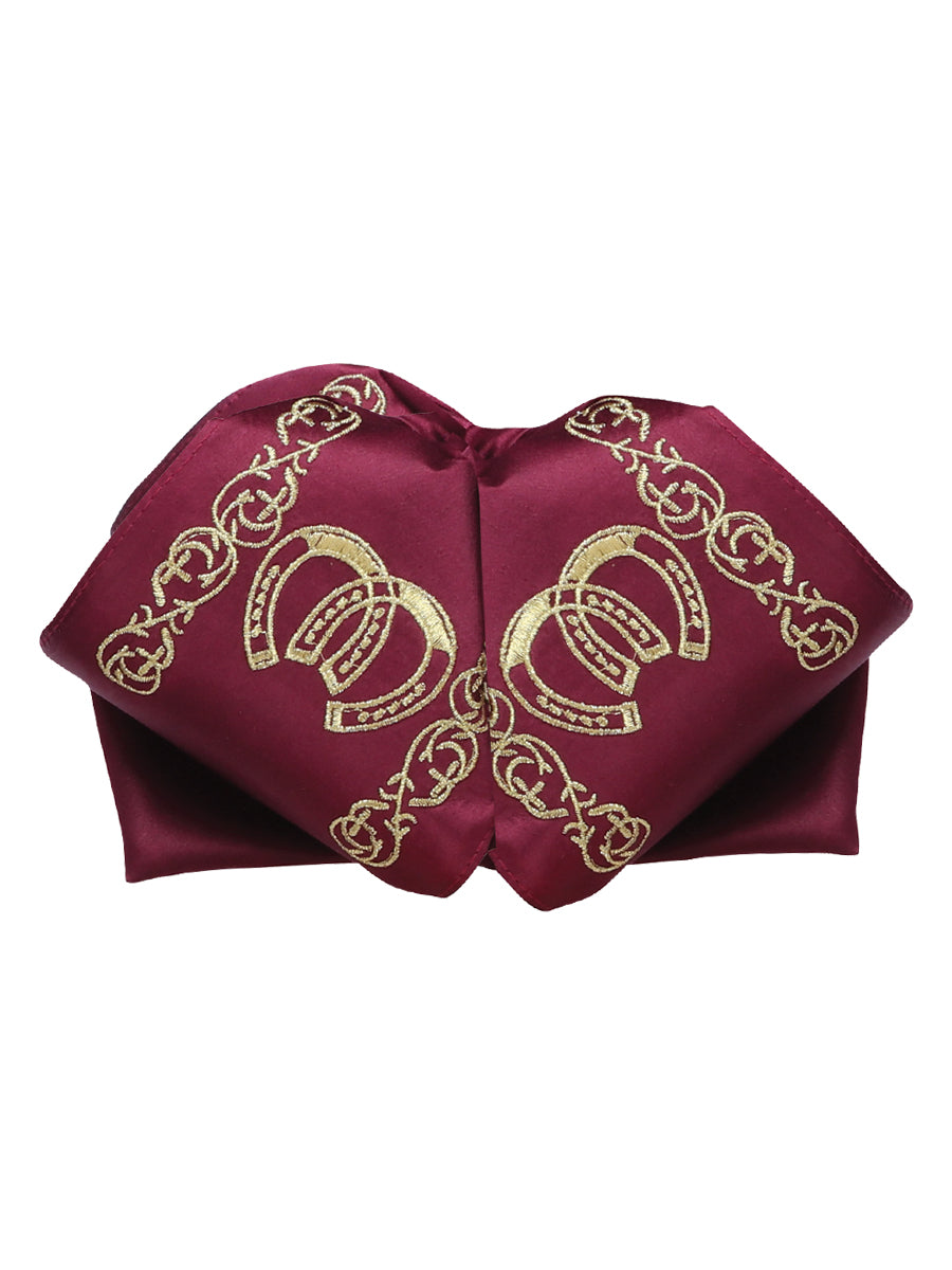 Adult 
Mexican Charro Bow Tie 100% Polyester Wine/Gold  601588