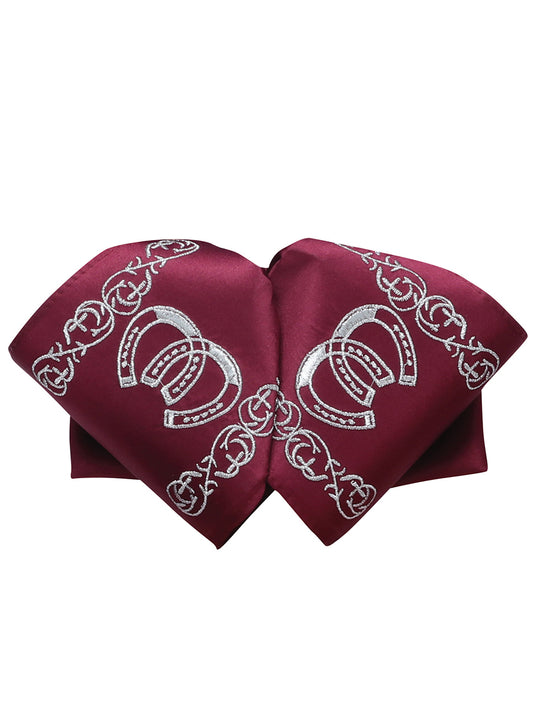 Adult 
Mexican Charro Bow Tie 100% Polyester Wine/Silver  601589