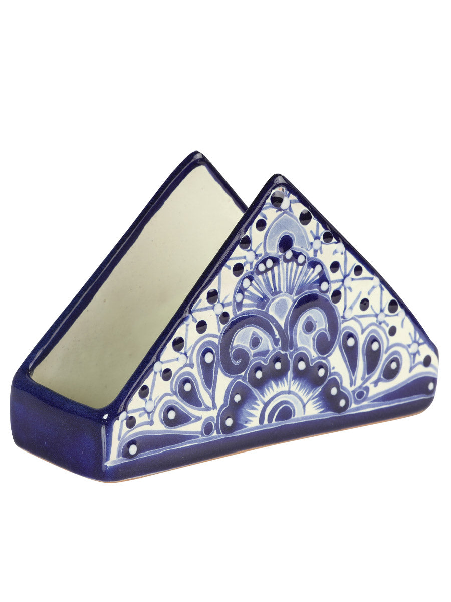 Artisanal Decorative Napkin Holder Talavera Blue 603303